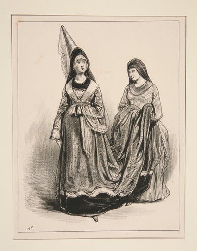 1400. Damas de Paris. de Paul Gavarni