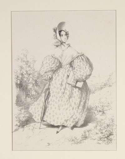 No campo. Huillet 1835. Vestido de jaconas,... de Paul Gavarni