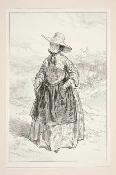 BOURGEOISE. Vestido de aldeia. de Paul Gavarni