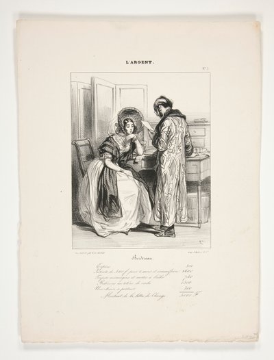 Bordereau de Paul Gavarni