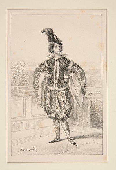 TRAJE DA SRA. LA MARQUISE DE L.. de Paul Gavarni