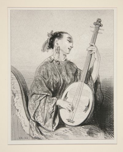 Cantora chinesa. de Paul Gavarni
