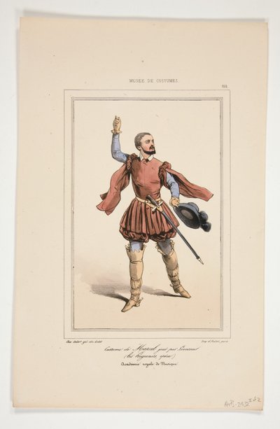 Traje de Marcel, interpretado por Levasseur. de Paul Gavarni