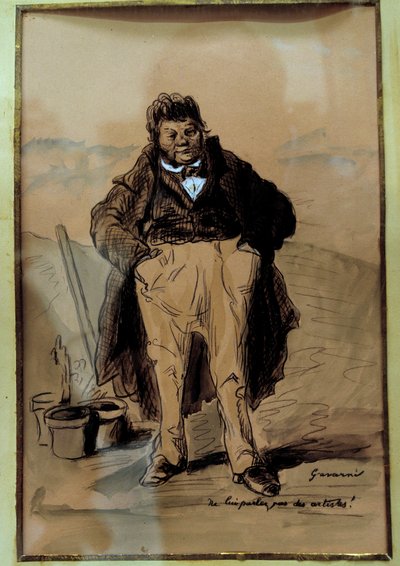 Não lhe fale sobre os ricos burgueses ou artistas proeminentes da província que trabalham provavelmente na administração que despreza os artistas e outras profissões anticoformistas. Cartum de Paul Gavarni (1804-1866) Clermont Ferrand (Clermont-Ferrand) do de Paul Gavarni