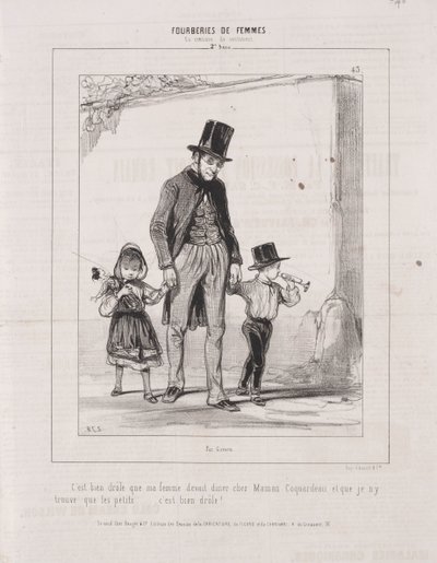 Enganos das mulheres: Em Sentiment, 1842. de Paul Gavarni