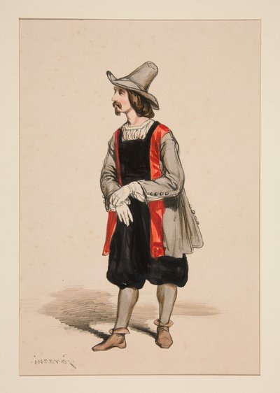 HOLANDÊS. Sobretudo de lã. Calções de veludo. de Paul Gavarni