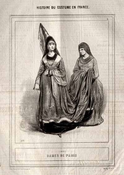 História do traje na França: Damas de Paris de Paul Gavarni