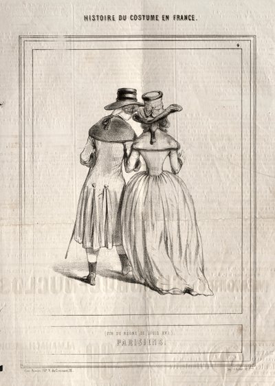 História do traje na França: parisienses de Paul Gavarni