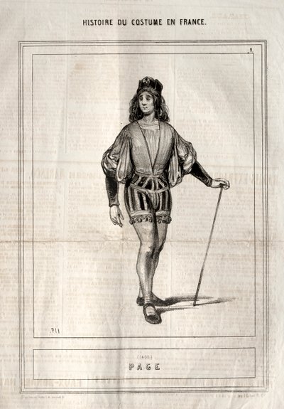 História do Traje na França: Página de Paul Gavarni