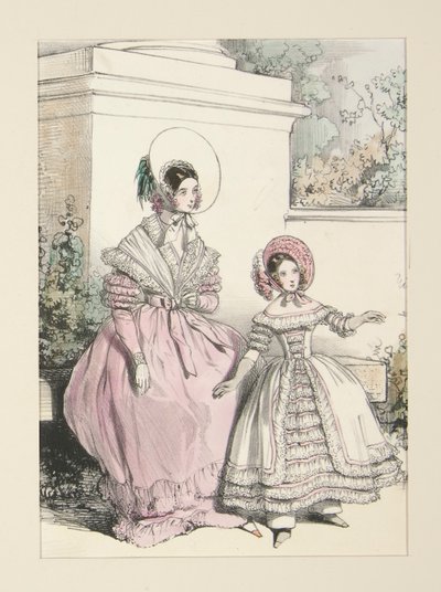 JULHO DE 1838. Vestido de chiffon de Surat. de Paul Gavarni