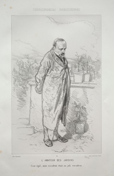 O amante do jardim de Paul Gavarni