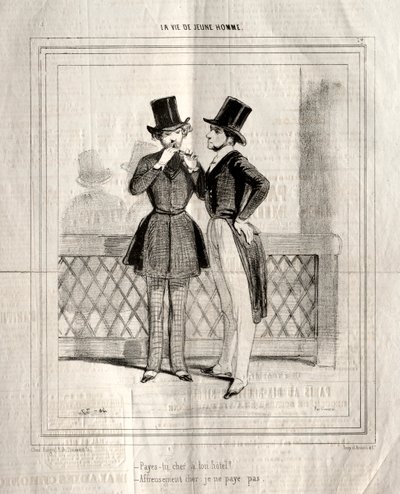 A vida de um jovem, 1842. de Paul Gavarni