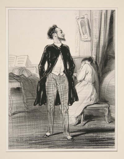 O Marido Cantor. de Paul Gavarni