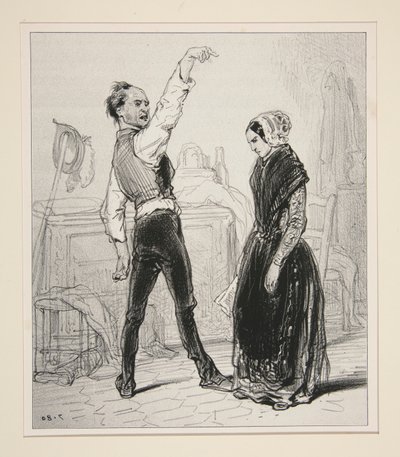 Le Mari Comedien. de Paul Gavarni