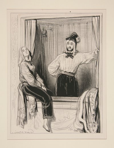 O Visconde Aime de Trois Etoiles e a Dama Eloa de Tremblemont de Paul Gavarni