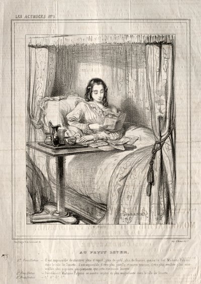 Atrizes: Na pequena subida ..., 1843. de Paul Gavarni