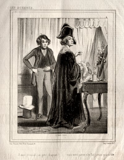 As Atrizes: Eu pedi um chapeuzinho !, 1843. de Paul Gavarni