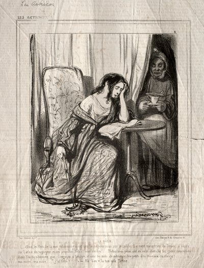 As Atrizes: O Papel, 1843. de Paul Gavarni