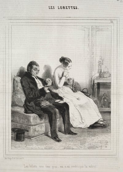 Os Lorettes, 1842. de Paul Gavarni