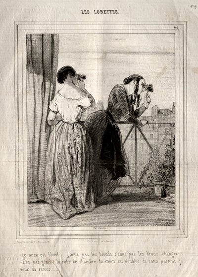 Os Lorettes, 1842. de Paul Gavarni