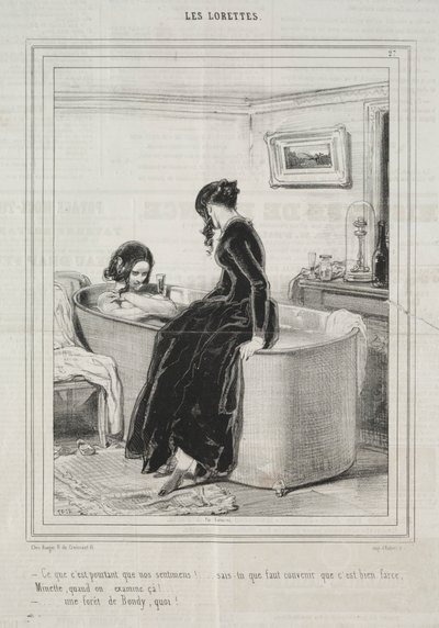 Os Lorettes, 1842. de Paul Gavarni