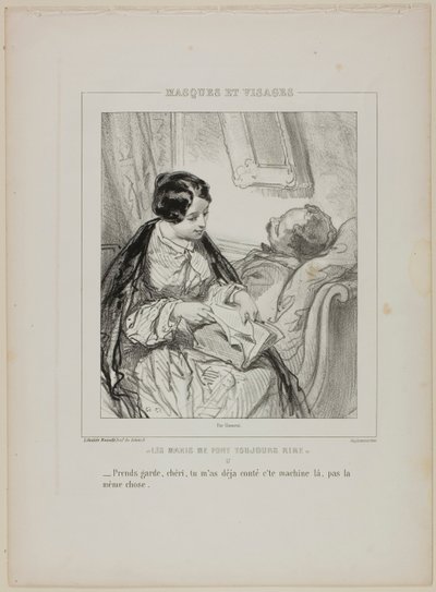 Os maridos fazem-me sempre rir: Cuida-te, querida. de Paul Gavarni