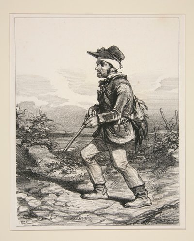 Sr. Gontard, / (de Clos-Gorju), / Grande proprietário, eleitor elegível, / em busca de l de Paul Gavarni