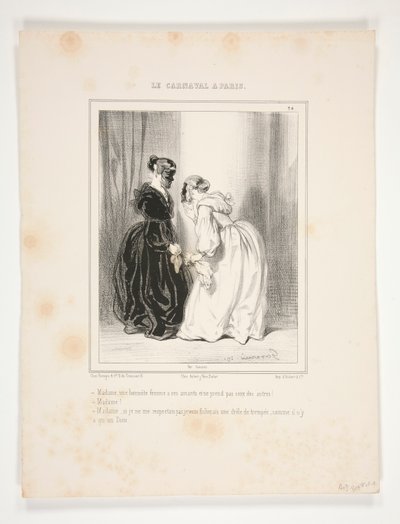 Senhora, uma mulher honesta tem os seus amantes (sic), e não aceita os dos outros! de Paul Gavarni