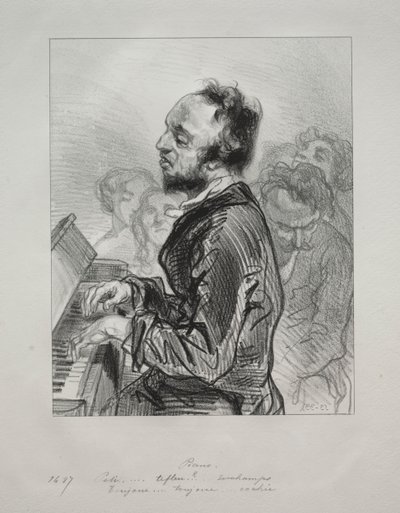 Piano, 1853. de Paul Gavarni