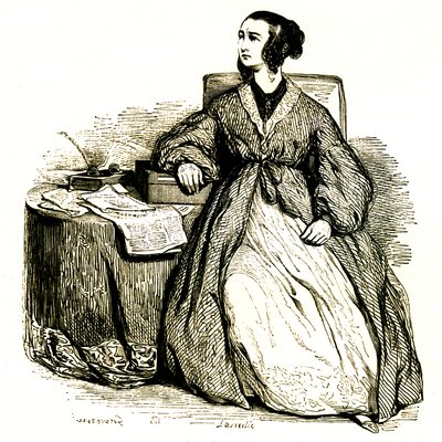 Mulher política (gravura de Paul Gavarni