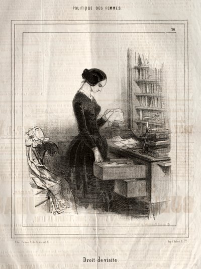 Política da Mulher: Direitos de Acesso, 1843. de Paul Gavarni