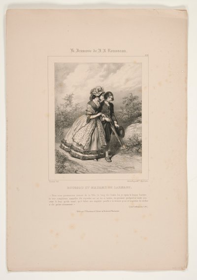 ROUSSEAU E MADAME DE LARNAGE. de Paul Gavarni
