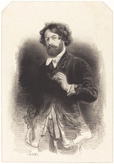 Autorretrato com cigarro de Paul Gavarni