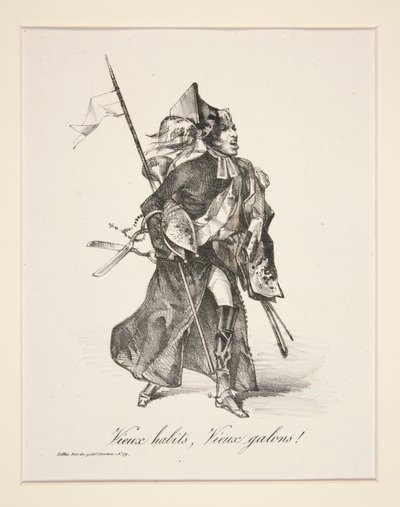 Roupas velhas, listras velhas! (Uniformes antigos, listras antigas!) de Paul Gavarni