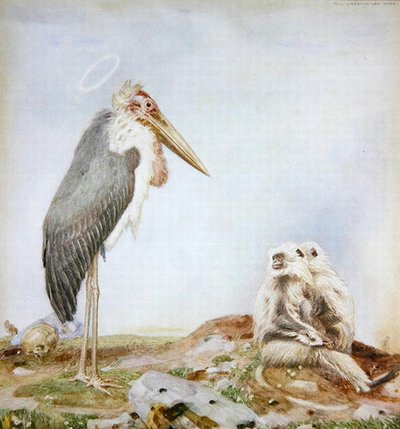 Santo Marabu (aguarela e lápis sobre papel) de Paul Grabwinkler