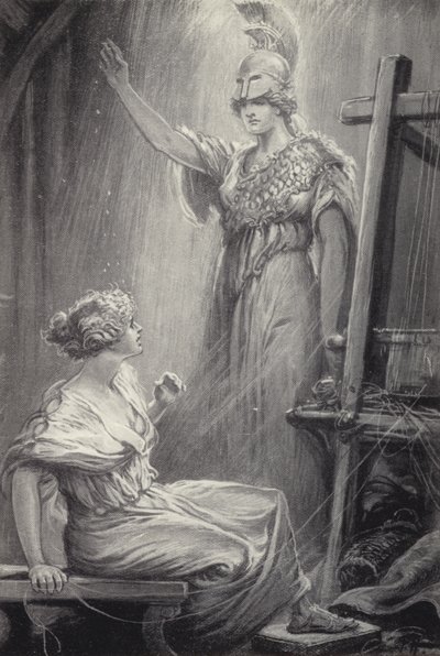 Athene e Arachne de Paul Hardy