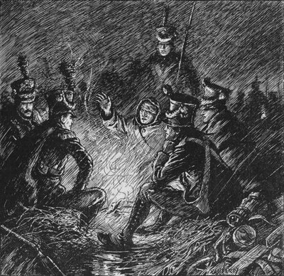 Franceses e aliados entraram em lama e água, 1902 de Paul Hardy