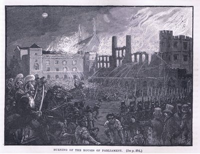 Queima das Casas do Parlamento 1834 de Paul Hardy