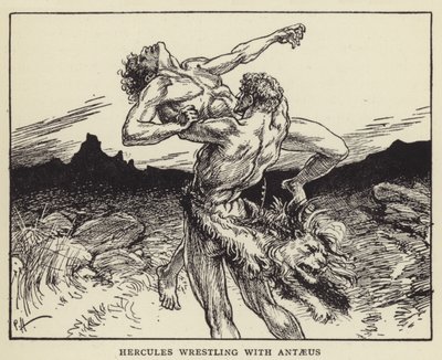 Hércules lutando com Antaeus de Paul Hardy