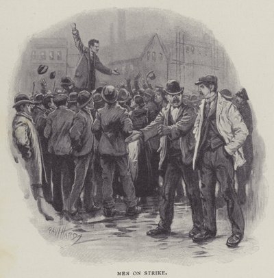 Homens em greve de Paul Hardy