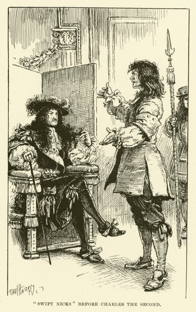 "Swift Nicks" antes de Charles the Second (gravura) de Paul Hardy