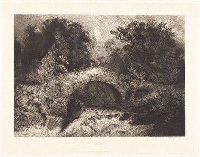 Uma ponte em Auvergne (Un pont en Auvergne) de Paul Huet