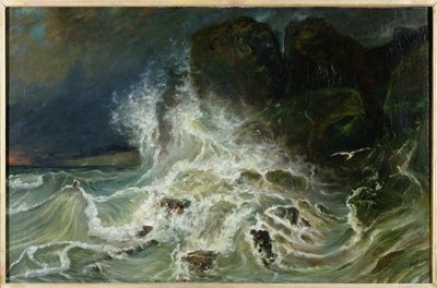 Disjuntores de Granville Point no Canal, 1853 de Paul Huet