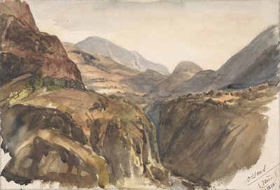 Mountain View em Oisans Isère, 1858. de Paul Huet