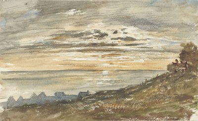 Pôr-do-sol em Trouville de Paul Huet