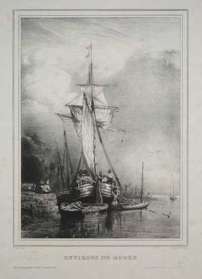 Seis fuzileiros navais: arredores de Rouen, França de Paul Huet