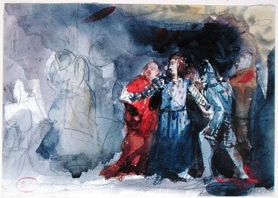 O Fantasma do Rei Aparecendo a Hamlet, cena do I Acto de 