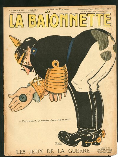 Capa de "La Baionnette", Sátira Colorida de Paul Iribe