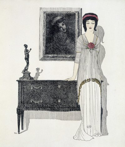 Criação de Paul Poiret a partir de "Les Dresses de Paul Poiret", desenho de Paul Iribe. 1908 de Paul Iribe