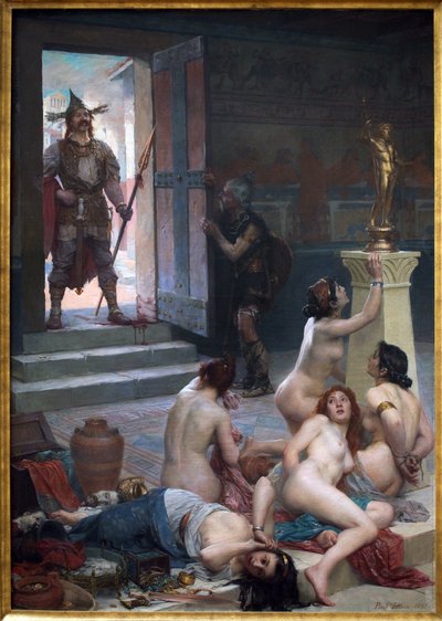 Brenn e Sua Parte dos Despojos, Pintura de Paul Jamin (1853-1903) de Paul Jamin